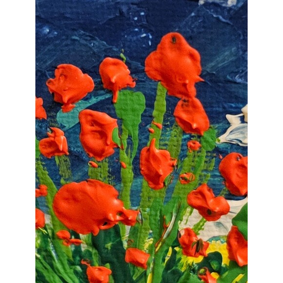 Tropical Painting Original Art Impasto Palette Knife Hawaii Beach Seascape Ocean - Picture 2 of 10